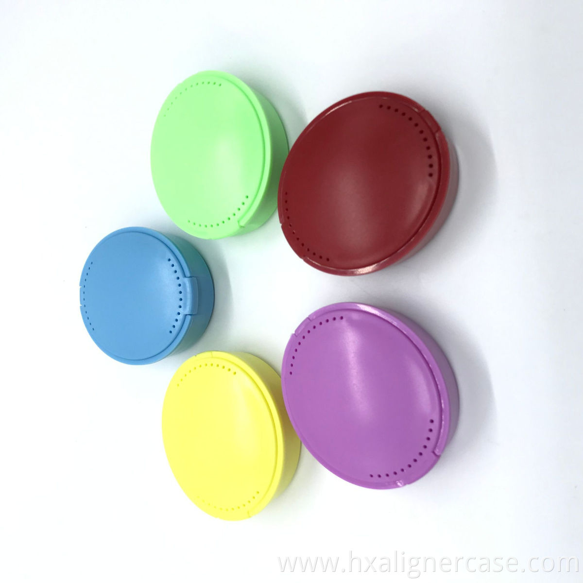 Oval Denture Dental Retainer Box with Mirror